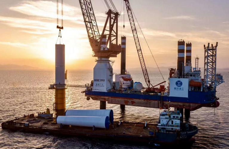 珠海金灣海上風(fēng)電項(xiàng)目風(fēng)機(jī)基礎(chǔ)施工收官 珠海金灣海上風(fēng)電項(xiàng)目風(fēng)機(jī)基礎(chǔ)施工收官